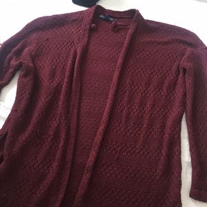 AE burgundy cardigan